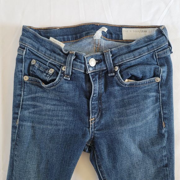 Rag & Bone Women Skinny Jeans Medium Wash Size 24 Preston W1502K520 (28" inseam) - Picture 4 of 14